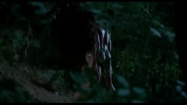 Black African guy fucks white woman in jungle