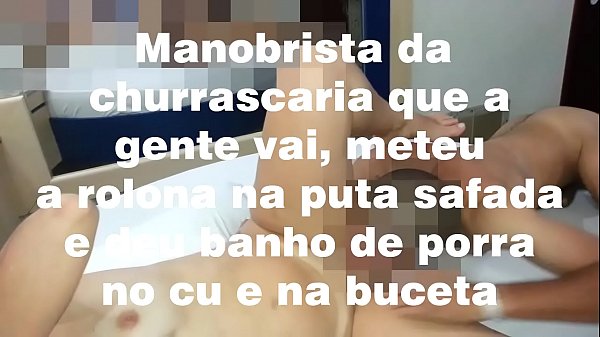 Manobrista metendo a rola e cobrindo de porra a buceta da esposa puta